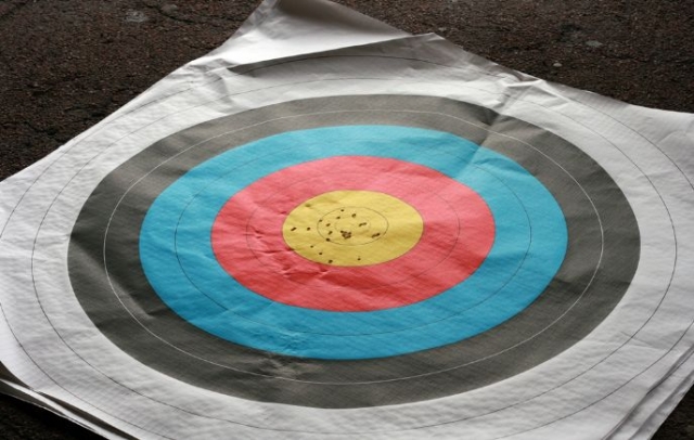  archery target on the ground 